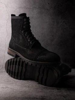 Alberto Torresi Headon Series Devl556 Suede Distress Long Boots For Men -Modern Shoes World 88556 BL 2