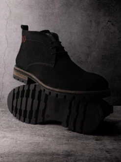 Alberto Torresi Headon Series Devl559 Genuine Suede High Tops For Men 11 Alberto Torresi Headon Series Devl559 Genuine Suede High Tops For Men -Modern Shoes World 88559 BLACK 2