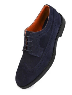 Alberto Torresi Blue Suede Brogues -Modern Shoes World 88596 BLUE 5