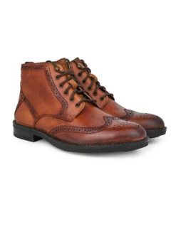 Alberto Torresi G.Leather Lloyd Series 597 Tan Brogues Boot 12 Alberto Torresi G.Leather Lloyd Series 597 Tan Brogues Boot -Modern Shoes World 88597 TAN 2