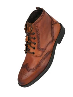 Alberto Torresi G.Leather Lloyd Series 597 Tan Brogues Boot 14 Alberto Torresi G.Leather Lloyd Series 597 Tan Brogues Boot -Modern Shoes World 88597 TAN 4