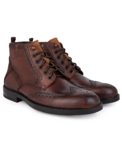 Alberto Torresi G.Leather Lloyd Series 599 Brown Brogues Boot 12 Alberto Torresi G.Leather Lloyd Series 599 Brown Brogues Boot -Modern Shoes World 88599 BROWN 2