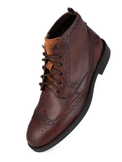 Alberto Torresi G.Leather Lloyd Series 599 Brown Brogues Boot 13 Alberto Torresi G.Leather Lloyd Series 599 Brown Brogues Boot -Modern Shoes World 88599 BROWN 3