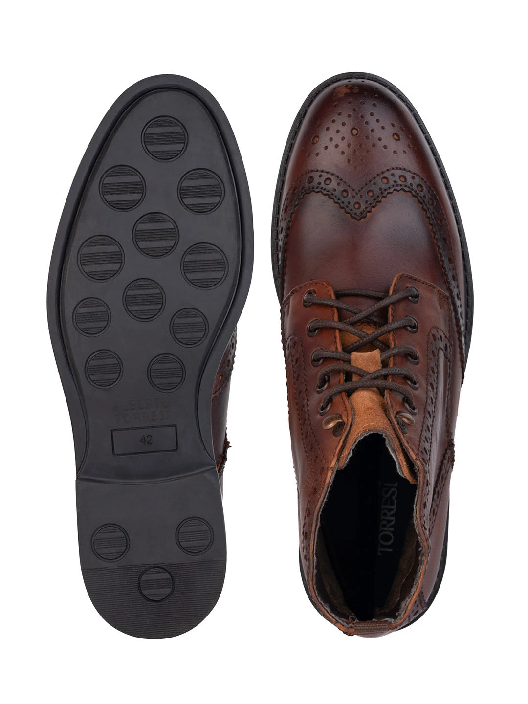 Alberto Torresi G.Leather Lloyd Series 599 Brown Brogues Boot 9 Alberto Torresi G.Leather Lloyd Series 599 Brown Brogues Boot - Image 7
