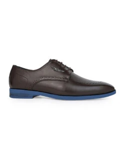 Alberto Torresi Hungary Series 607 Branded Sole Brown Formal Shoes -Modern Shoes World 88607 BROWN BLUE 3 061ebad1 4920 4bf6 a391 9ab466186ea4