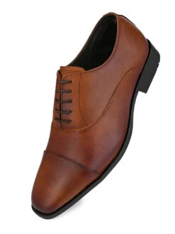 Alberto Torresi Genuine Leather Toe Cap Tan Formal Shoes -Modern Shoes World 88620 L TAN 5