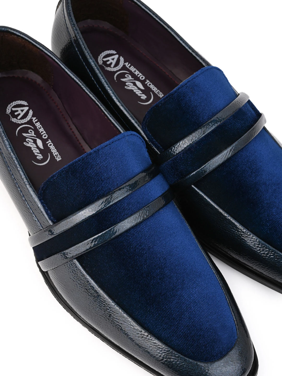 Alberto Torresi Wedding Patent Blue Crinkle Suede Shoes 7 Alberto Torresi Wedding Patent Blue Crinkle Suede Shoes - Image 5