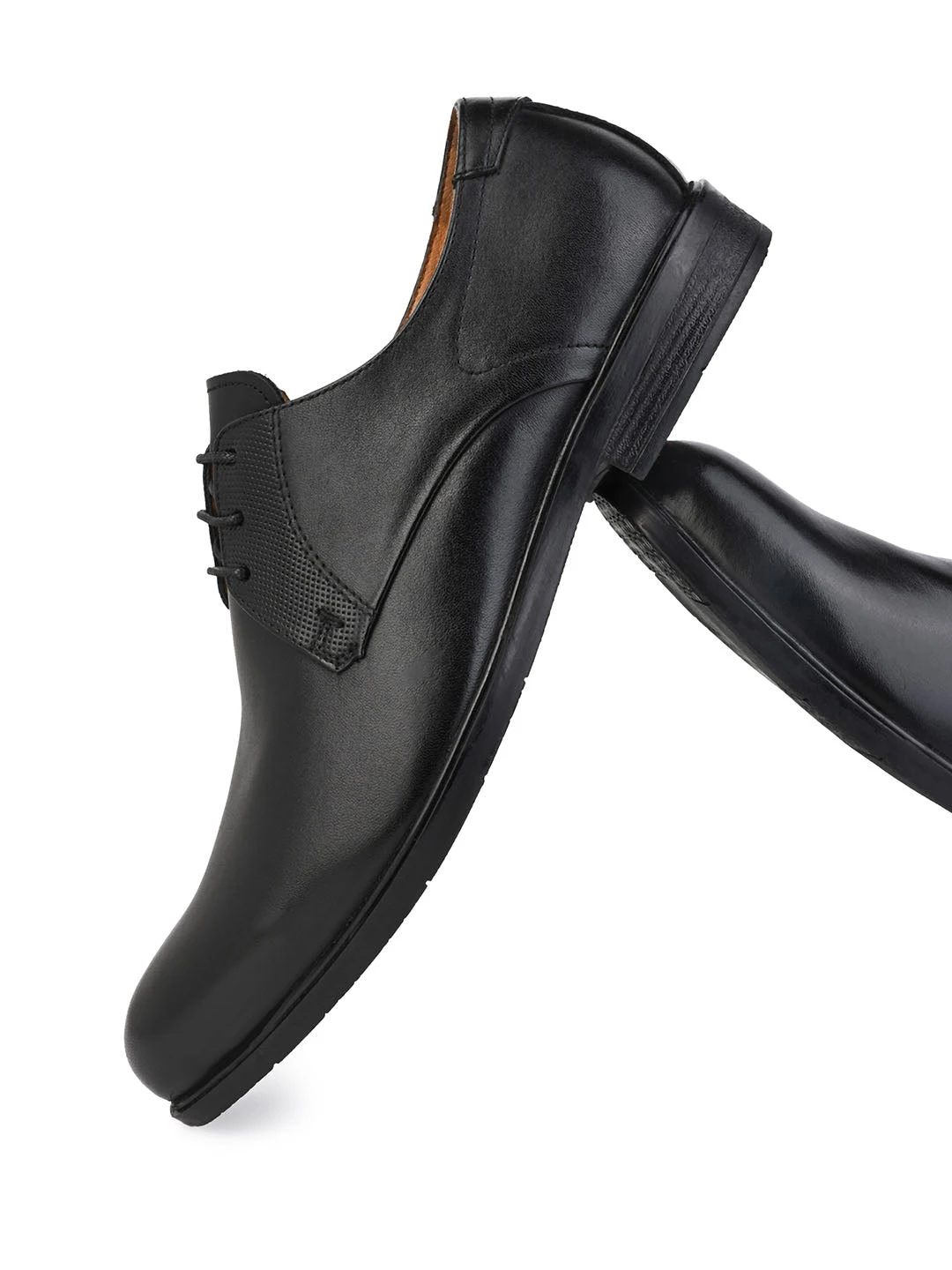 Alberto Torresi Men's Black Leather Formal Derby Shoes 7 Alberto Torresi Men's Black Leather Formal Derby Shoes - Image 5