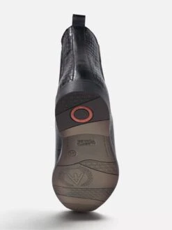 Alberto Torresi Black Croc-Textured Leather Chelsea Boots For Men -Modern Shoes World 88656 BLACK 4