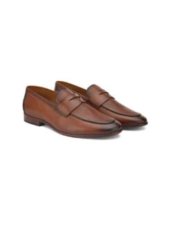 Alberto Torresi Genuine Leather Brown Loafers For Men -Modern Shoes World 88682 TABBAC 4