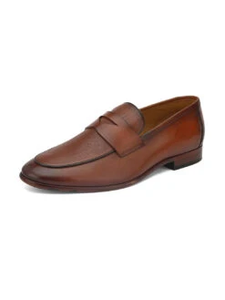 Alberto Torresi Genuine Leather Brown Loafers For Men -Modern Shoes World 88682 TABBAC 5