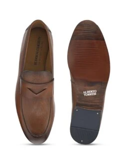 Alberto Torresi Genuine Leather Brown Loafers For Men -Modern Shoes World 88682 TABBAC 6