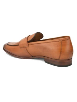 Alberto Torresi Genuine Leather Tan Loafers For Men -Modern Shoes World 88682 TAN 3