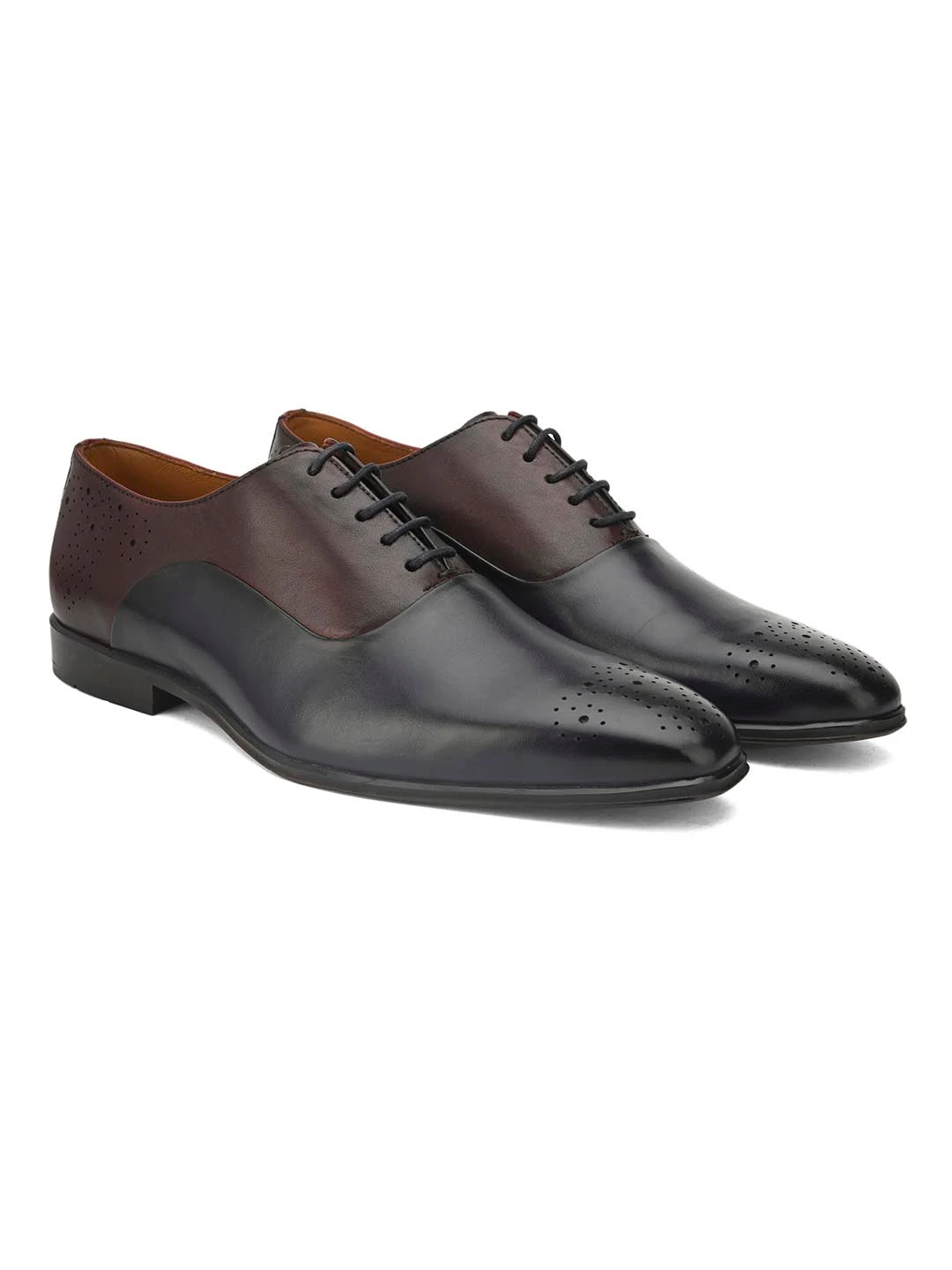 Alberto Torresi Genuine Leather Blue Bordo Office/ Dress Formal Lace Ups Shoes 6 Alberto Torresi Genuine Leather Blue Bordo Office/ Dress Formal Lace Ups Shoes - Image 4