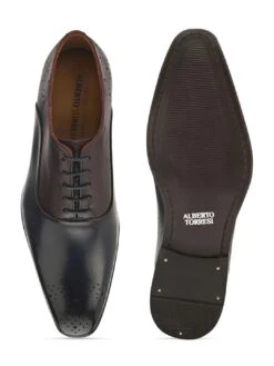 Alberto Torresi Genuine Leather Blue Bordo Office/ Dress Formal Lace Ups Shoes 14 Alberto Torresi Genuine Leather Blue Bordo Office/ Dress Formal Lace Ups Shoes -Modern Shoes World 88684 BLUE BORDO 6