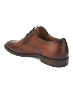 Alberto Torresi Genuine Leather Tan Bordo Office/ Dress Formal Lace Ups Shoes -Modern Shoes World 88687 TAN BORDO 3