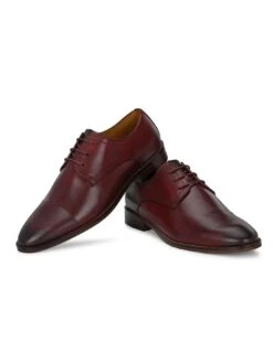 Alberto Torresi Genuine Leather 690 Black Bordo Formal Lace Up Shoe -Modern Shoes World 88690 BORDO 5