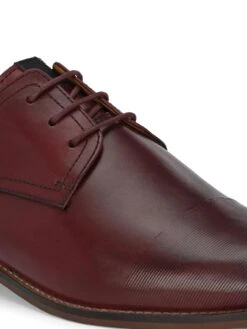 Alberto Torresi Genuine Leather 690 Black Bordo Formal Lace Up Shoe -Modern Shoes World 88690 BORDO 8