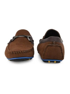 Alberto Torresi Trendy Silicon Multi Coloured Anti Slip Vibrant BrownLoafer -Modern Shoes World 88715 BROWN N 5