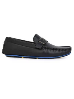 Alberto Torresi Trendy Silicon Muti Coloured Anti Slip Sole Black Monk Loafer -Modern Shoes World 88716 BLACK N 3
