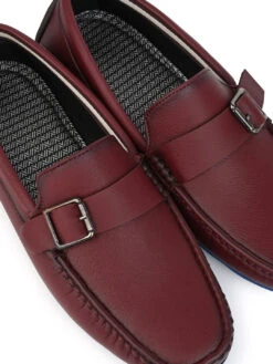 Alberto Torresi Trendy Silicon Muti Coloured Anti Slip Sole Bordo Monk Loafer -Modern Shoes World 88716 BORDO 7