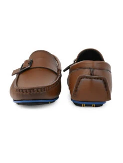 Alberto Torresi Trendy Silicon Multi Coloured Anti Slip Sole Tan Monk Loafer -Modern Shoes World 88716 TAN N 5