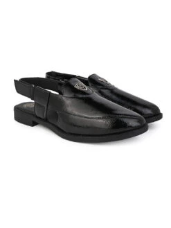 Alberto Torresi Black Patent Crinkle Peshawari Sandal With Padded Insole -Modern Shoes World 88770 BLACK PATENT 2 42119c48 9e45 49e6 9e67 f9f2f16f65c1