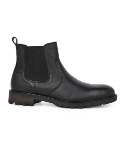 Alberto Torresi Black Mild Leather Ankle Length Boots -Modern Shoes World AT 1 88555 BLACK 3