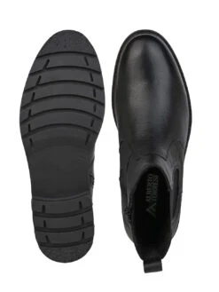 Alberto Torresi Black Mild Leather Ankle Length Boots -Modern Shoes World AT 1 88555 BLACK 6