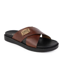 Alberto Torresi Deriko Tan Genuine Leather Flats -Modern Shoes World DSC 0487 2