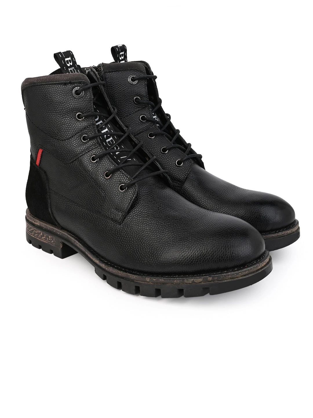 Black Leather Lace Up Boots 8 Black Leather Lace Up Boots - Image 6