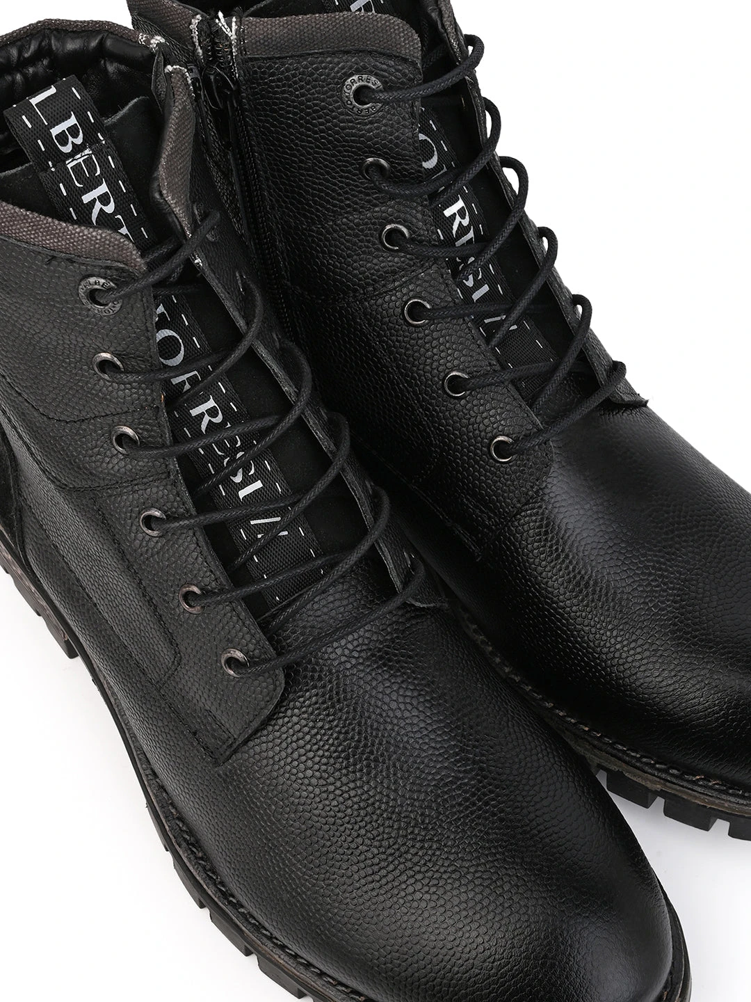 Black Leather Lace Up Boots 5 Black Leather Lace Up Boots - Image 3