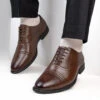 Alberto Torresi Tan Synthetic Formal Shoes -Modern Shoes World DSC 1033
