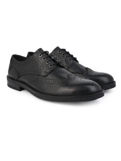 Alberto Torresi Genuine Leather Black Formal Brogue Shoes -Modern Shoes World DSC 2449 2