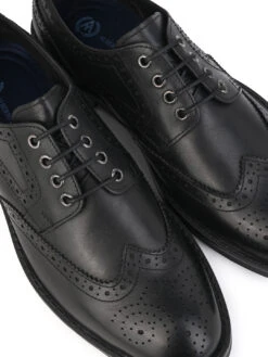 Alberto Torresi Genuine Leather Black Formal Brogue Shoes -Modern Shoes World DSC 2456 2