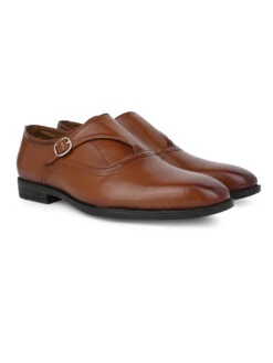 Albert Torresi Hungary Series 606 Executive Tan Formal Monk Shoes -Modern Shoes World DSC 3864 2
