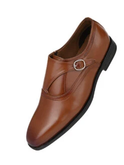 Albert Torresi Hungary Series 606 Executive Tan Formal Monk Shoes -Modern Shoes World DSC 3866 2