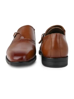 Albert Torresi Hungary Series 606 Executive Tan Formal Monk Shoes -Modern Shoes World DSC 3867 2