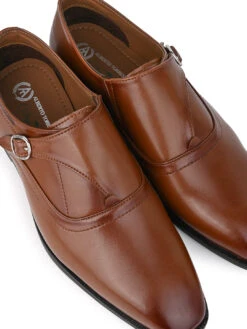 Albert Torresi Hungary Series 606 Executive Tan Formal Monk Shoes -Modern Shoes World DSC 3868 2 2