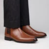 Alberto Torresi Synthetic Tan Chelsea Boots For Men -Modern Shoes World DSC 5702