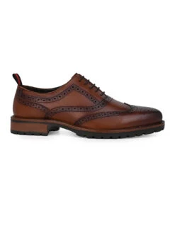 Alberto Torresi Latest TanBrogue Shoes With Padded Insole -Modern Shoes World DSC 5731