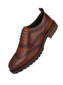Alberto Torresi Latest TanBrogue Shoes With Padded Insole -Modern Shoes World DSC 5732