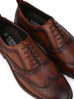 Alberto Torresi Latest TanBrogue Shoes With Padded Insole -Modern Shoes World DSC 5734