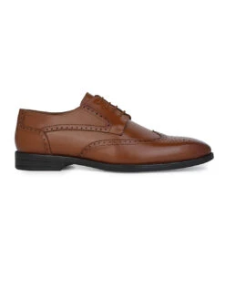 Alberto Torresi Tan Formal Brogue Shoes -Modern Shoes World DSC 6133
