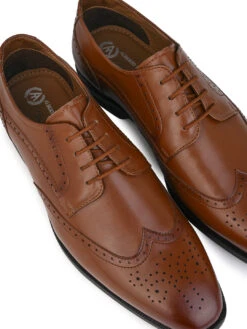 Alberto Torresi Tan Formal Brogue Shoes -Modern Shoes World DSC 6137