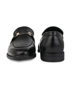 Albertoi Torresi Men's Calabria Black Buckle Slip-Ons -Modern Shoes World DSC 6154