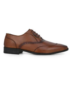 Alberto Torresi Genuine Leather Tan Laceup Formal Shoes Oxford For Men -Modern Shoes World DSC 6527 2
