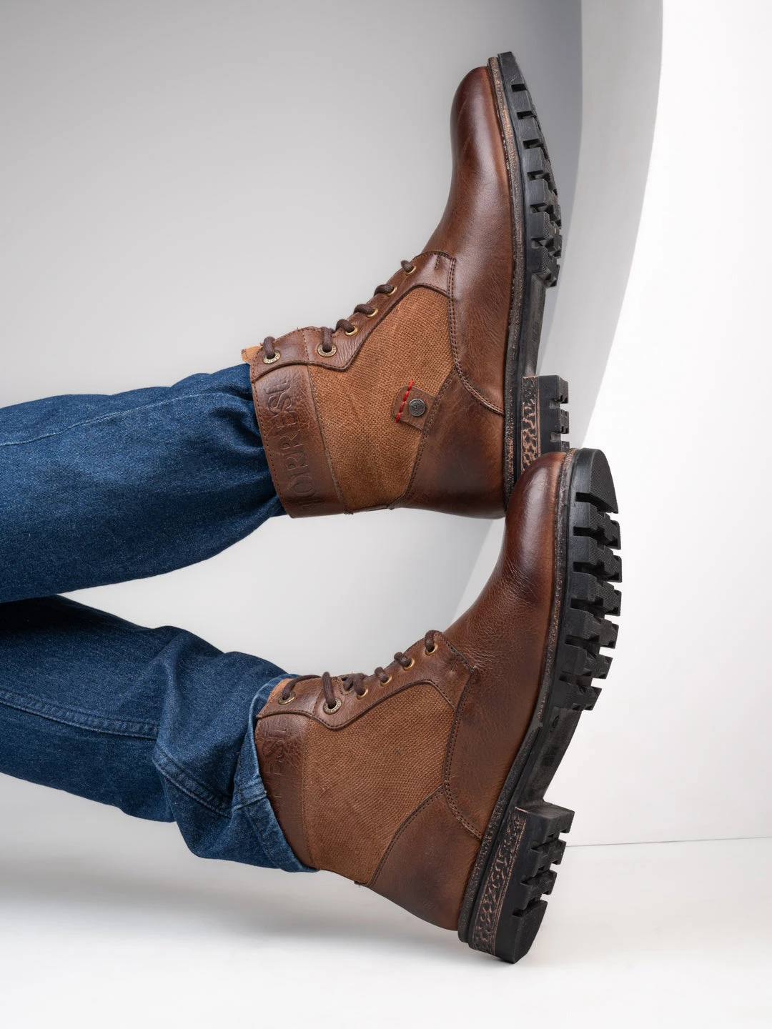 Alberto Torresi Headon Series Devl550 Suede Distress & Pure Grain Brown Leather Ankle Boots 3 Alberto Torresi Headon Series Devl550 Suede Distress & Pure Grain Brown Leather Ankle Boots