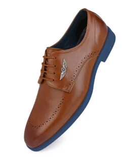 Alberto Torresi Hungary Series 607 Branded Sole Tan Formal Shoes -Modern Shoes World DSC 7201 2