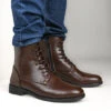 Alberto Torresi Barcus Series 111 Faux Brown Leather Long Boots